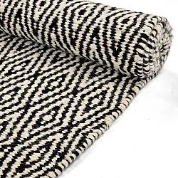 Uldtæppe - Monastir (sort/hvid)