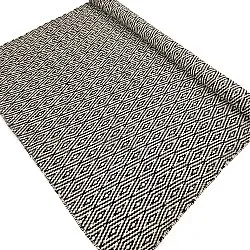 Uldtæppe - Monastir (sort/hvid)