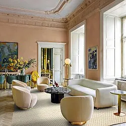 Uldtæppe - Ovelia (beige/hvid)