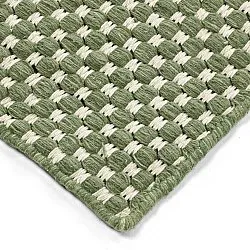 Uldtæppe - Ovelia (grøn/hvid)