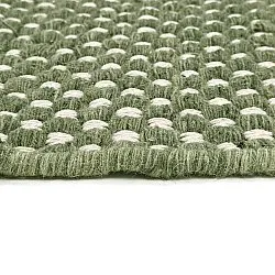 Uldtæppe - Ovelia (grøn/hvid)