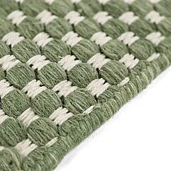 Uldtæppe - Ovelia (grøn/hvid)