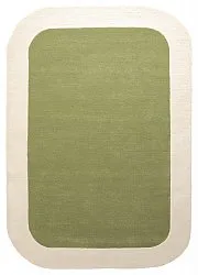 Uldtæppe - Puri Hand Tufted Wool Premium (grøn/creme)
