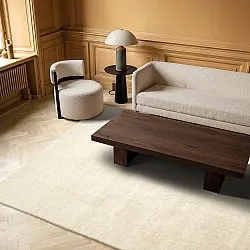 Uldtæppe - Rozel Handloom Wool Premium (fløde)