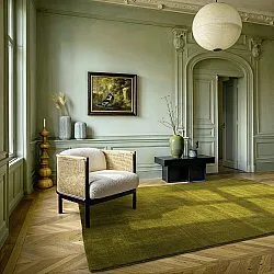 Uldtæppe - Rozel Handloom Wool Premium (mosgrøn)