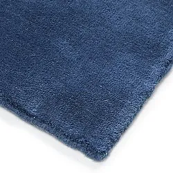 Uldtæppe - Rozel Handloom Wool Premium (marineblå)
