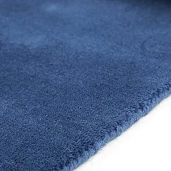 Uldtæppe - Rozel Handloom Wool Premium (marineblå)