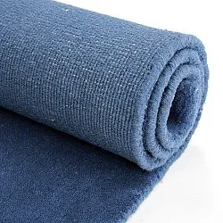 Uldtæppe - Rozel Handloom Wool Premium (marineblå)