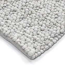 Uldtæppe - Sala Irregular Wool Bubble (lys grå meleret)