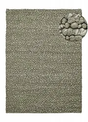 Uldtæppe - Sala Irregular Wool Bubble (mosgrøn/hvid melange)