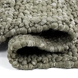 Uldtæppe - Sala Irregular Wool Bubble (mosgrøn/hvid melange)