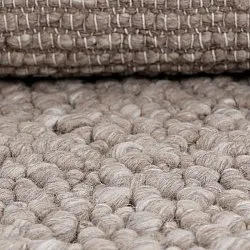 Uldtæppe - Sala Irregular Wool Bubble (taupe/hvid meleret)