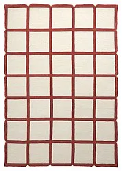Uldtæppe - Syl Hand Tufted Wool Premium (rød/hvid)