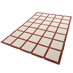 Uldtæppe - Syl Hand Tufted Wool Premium (rød/hvid)