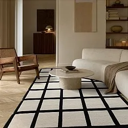 Uldtæppe - Syl Hand Tufted Wool Premium (sort/hvid)