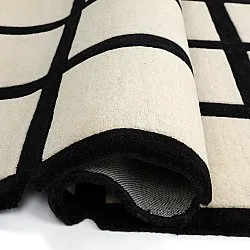 Uldtæppe - Syl Hand Tufted Wool Premium (sort/hvid)