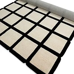 Uldtæppe - Syl Hand Tufted Wool Premium (sort/hvid)