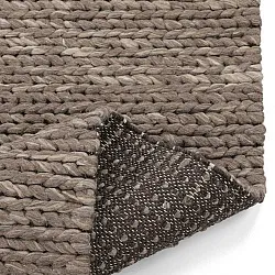 Uldtæppe - Talvia Braided Wool (brun/beige)
