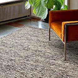 Uldtæppe - Talvia Braided Wool (mørkegrå)
