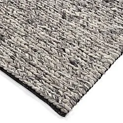 Uldtæppe - Talvia Braided Wool (mørkegrå)