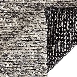 Uldtæppe - Talvia Braided Wool (mørkegrå)
