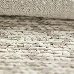 Uldtæppe - Talvia Braided Wool (natur)