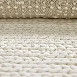Uldtæppe - Talvia Braided Wool (off-white)