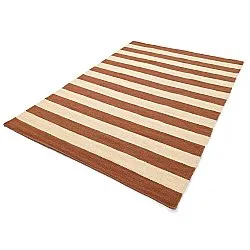 Uldtæppe - Torquay (kanel/hvid)