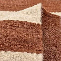 Uldtæppe - Torquay (kanel/hvid)