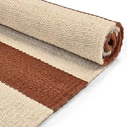 Uldtæppe - Torquay (kanel/hvid)