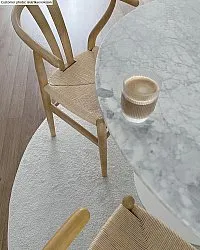 Rund tæppe - Sunayama (hvid)