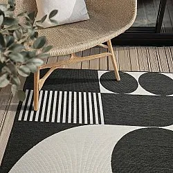 Tæpper til indendørs/udendørs brug - Aurora (sort/hvid)