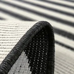 Tæpper til indendørs/udendørs brug - Aurora (sort/hvid)