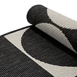 Tæpper til indendørs/udendørs brug - Aurora (sort/hvid)