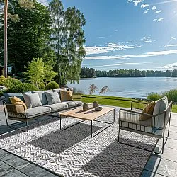 Tæpper til indendørs/udendørs brug - Harstad (brun)