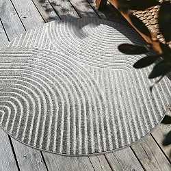 Rundt tæppe - Indoor/Outdoor Devon (grå)