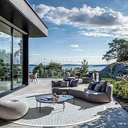 Rundt tæppe - Tromsø (grøn)