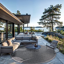 Rundt tæppe - Tromsø (antracit)