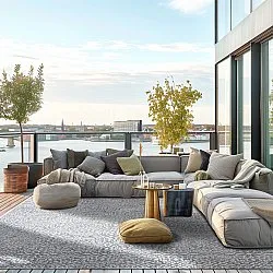 Tæpper til indendørs/udendørs brug - Alesund (grå)