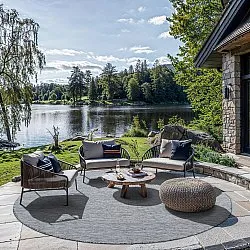 Rundt tæppe - Monsanto (grå)