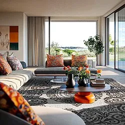 Tæpper til indendørs/udendørs brug - Sylvaine (sort)