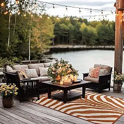 Tæpper til indendørs/udendørs brug - Winona (orange)