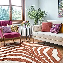 Rundt tæppe - Indoor/Outdoor Winona (orange)