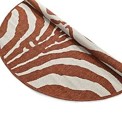 Rundt tæppe - Indoor/Outdoor Winona (orange)