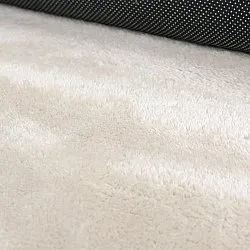 Rundt Bølget Tæppe - Aranga Super Soft Fur (beige)