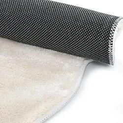 Rundt Bølget Tæppe - Aranga Super Soft Fur (beige)