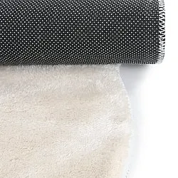 Rundt Bølget Tæppe - Aranga Super Soft Fur (beige)