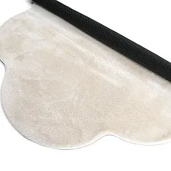 Rundt Bølget Tæppe - Aranga Super Soft Fur (beige)