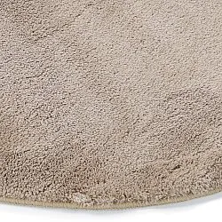 Rundt Bølget Tæppe - Aranga Super Soft Fur (brun)