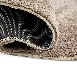 Rundt Bølget Tæppe - Aranga Super Soft Fur (brun)